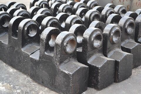 ZG120Mn13Cr2 High Manganese Steel Hammer Parts Heavy Crusher Hammer