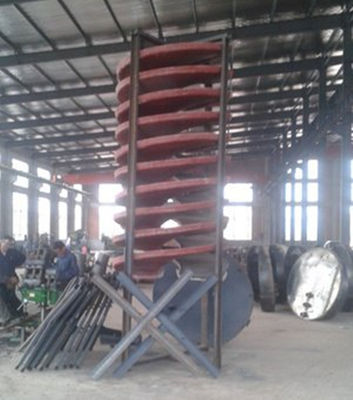 Chlorine Plastic Anti Rust 6t/H Spiral Chute Separator and ore dressing machine manufacturer