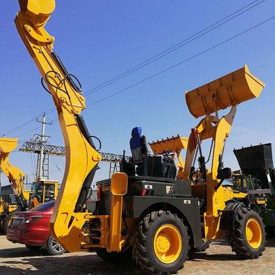 Kova Boşaltma Yüksekliği 3500mm Bekolu Yükleyici Ağır Hizmet İnşaat Makinaları