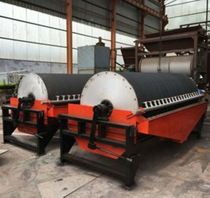 Cevher Hazırlama için 20t / h 35r / Min Islak Tambur Manyetik Ayırıcı Makinesi